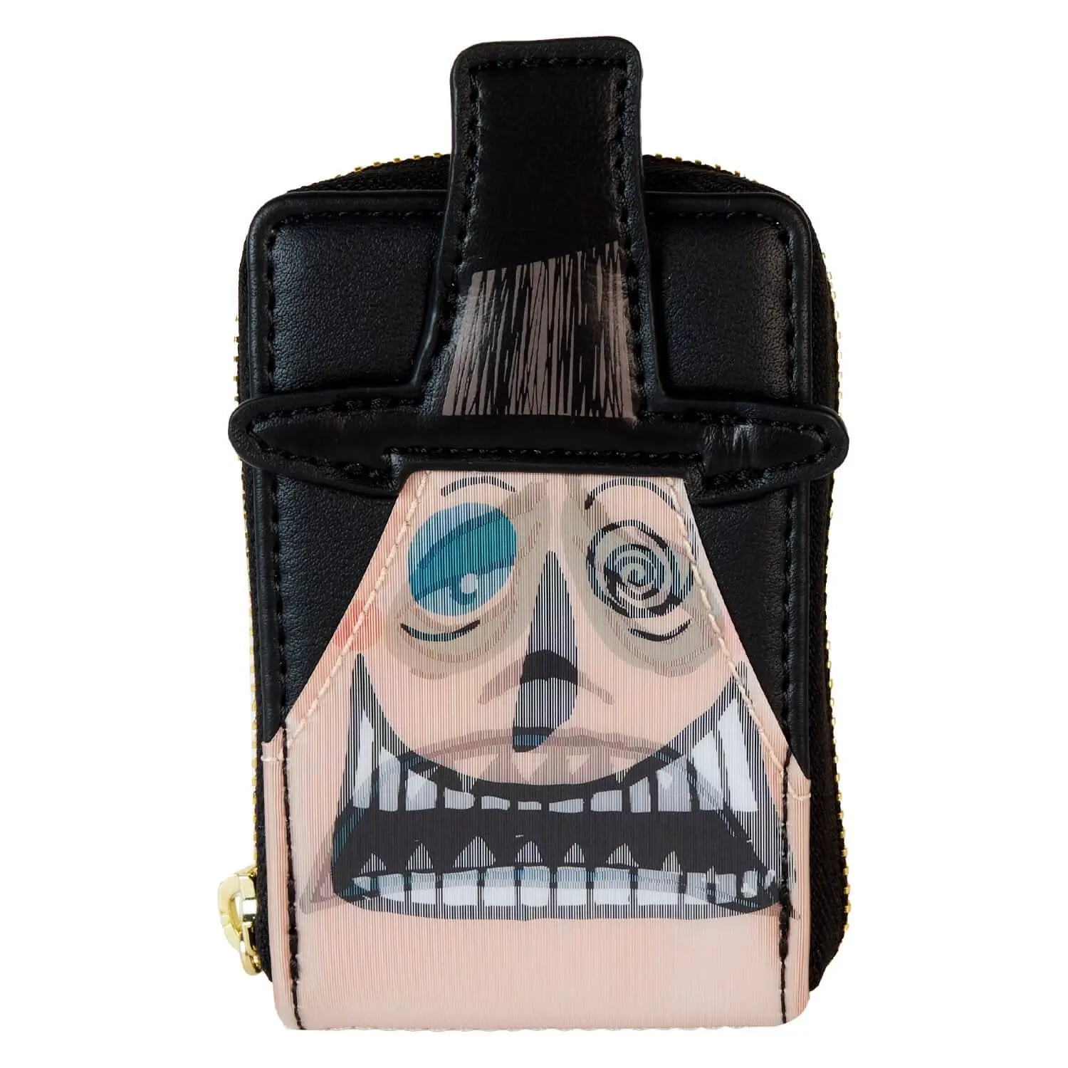 Women's Halloween Cartoon Mayor Faux Leather Ladies Wallet, Convertible Clutch with Wristlet Strap and Applique Detail, Accordion, Lenticular, Small Wallet Pouch Women's Clutches & Wristlets, Gift Cards, Polyurethane, Zipper, Secure Business Cards, Short,