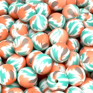Western Era 15mm Printed Silicone Beads for DIY Beading & Crafting Supplies Beaded Wristlet Fun
