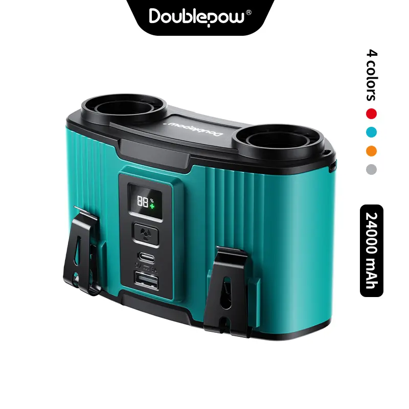 Doublepow waist fan 24000mAh Type-C charging fan/power bank 2 in 1 waist fan,Rechargeable Camping Fan,suitable for  camping, gardening,  perfect back-to-school gift,car accessories