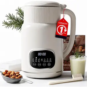 Nut Milk Maker Machine, 8-in-1 Multifunction Soy Milk Maker with Stainless Steel, Homemade Soy, Almond, Oat, Coconut,  Based & Non-Dairy Beverages, 24H Delay Start, Keep Warm, Auto Clean