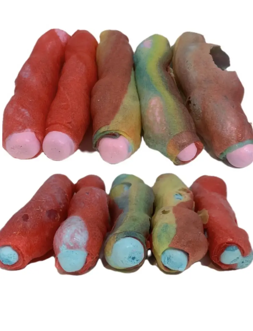 Taffy Wrapped Fruits Rolls Blue Razz, Cotton Candy or Watermelon Freeze-Dried 5 Count. 3 Flavors!