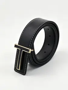 Men's Belt, Father's Day Gift, Casual Style, All Seasons, Letter Pattern, Perfect Present for Dad, Stylish Accessory for Men, Casual Waist Belt