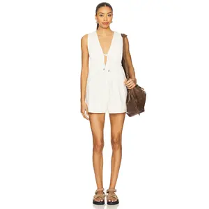 Free People Webster Romper in Ecru Wash