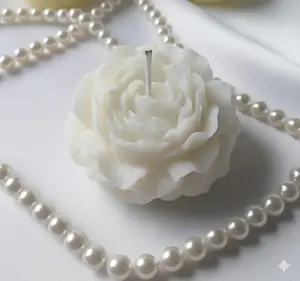 Single Rose Handmade Candle
