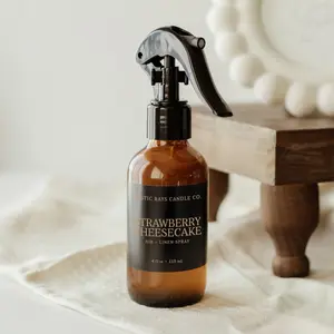 Strawberry Cheesecake Room Spray - 4 oz Glass Bottle - Spring Fragrance Mist - Valentine's Day Fragrance