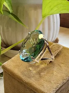 Vintage Elegant Chic Boho Luxurious Extremely Exaggerated Polygon Blue Cubic Zirconia Marquise Cut Ring for Women Charm Wedding Engagement Ring Bridal Jewelry Christmas Valentine's Day Anniversary Gifts Fashion Engagement Rings
