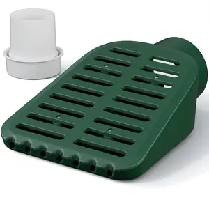 4in. Grate Yard Drain, Yard Drain Emitter for Sump Pump Discharge & Downspout Extensions, Protects Foundation, Prevents Standing Water – Includes 3" & 4" SCH 40 Pipe Adapter