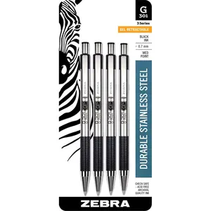 Zebra Pen  0.7 mm Retractable Gel Pen - Pack of 4