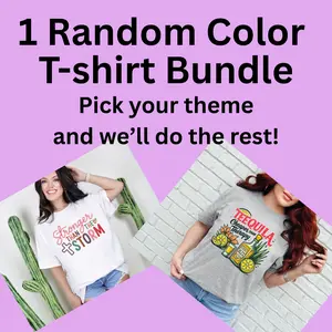 1 Random Color Mystery shirt Bundle Casual Round Neck Shortsleeve Tshirt Crewneck T-Shirt Graphic Stylish Fitted Streetwear