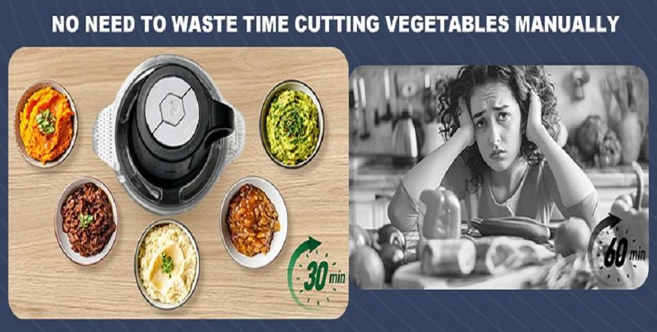 Electric food processor vegetable chopper  2x8cup bowls 2 blades Small Food chopper Electric Meat grinder for home use,Mincing, and Puree for kitchen aid, baby foot, pet food