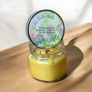 Rabbit Rabbit Rabbit intention Candle