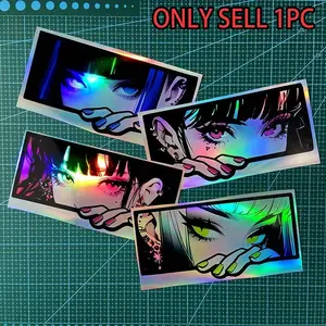 Anime Girl Pattern Car Sticker, JDM Style Cartoon Anime Decals, Automobile Decals, Side Decals, Suitable for Car Windows, Fuel Tank Cap, Bumper, Trunk, Motorcycle Body, Very Suitable for Use As Vehicle Decoration, Vehicle Exterior Decoration