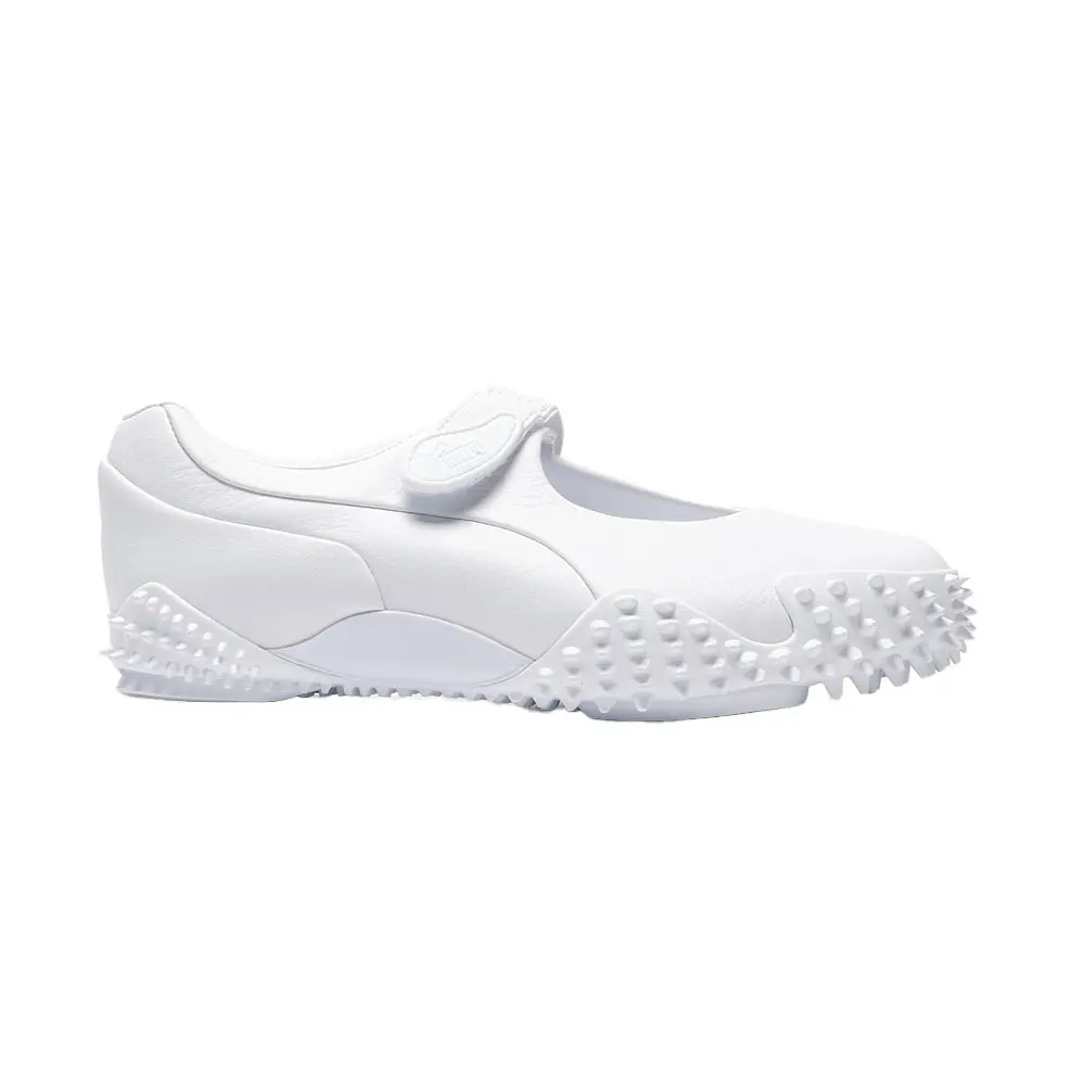 PUMA Womens Mostro Fey Leather Slip On Sneakers Shoes Casual - White PUMA Womens Mostro Fey Leather Slip On Sneakers Shoes Casual - White