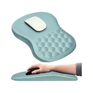 Raised Dot Massage Wrist Mouse Pad Ergonomic Design with Wrist Support Memory Foam Non-Slip PU Base for Comfort Pain Relief Ideal for Wireless Mice