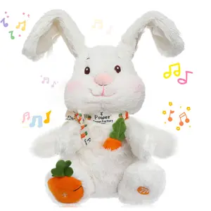 Emoin Electric Clapping Rabbit Singing & Clapping Ears Plush Stuffed Anima Perfect Gift for Kids