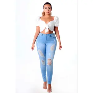 Look At It When I Walk By Vince Blue Distressed Denim Jeans