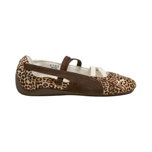 PUMA Womens Speedcat Ballet Wild Leopard Flats Casual - Brown