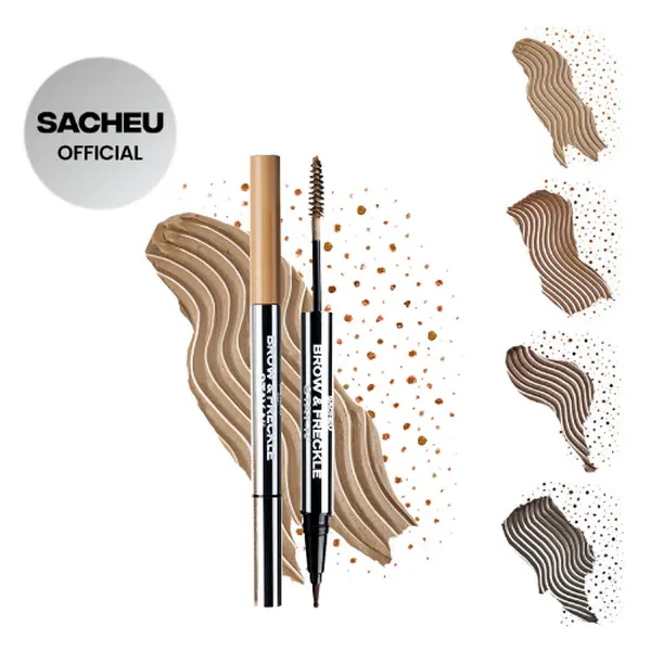 sacheu Brow & Freckle STAY-N - Long Wear Brow & Freckle Tint, fluffy eyebrow gel, eyebrow tint, lightweight freckle makeup, buildable pigment