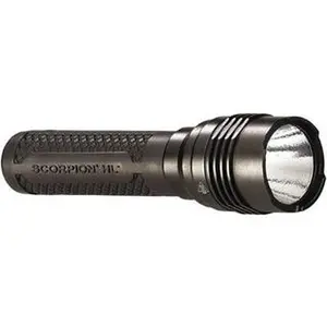 Streamlight White LED Bulb, 725 Lumens, Industrial/Tactical Flashlight Black Aluminum Body, 2 CR123A Lithium Batteries Included 85400