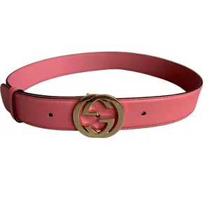 Pre-owned Gucci pink Leather Belt authentic with COA size 80 cm 32