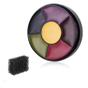 6 Colors Bruise Makeup Set for SFX,Bruises Wheel for Body Oil Paint Theatrical Halloween Fevstival,Face Paint Makeup Materials for Special Effects with Sponges