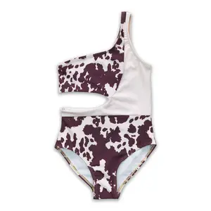 Female Kids' Leopard Print Summer Swimsuit Set