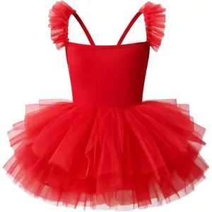 Tutu.kk Toddler Girls Ballet Leotard Sleeveless Back Cross Tutu Dresses Dance Leotard for Girls 1-8 Years