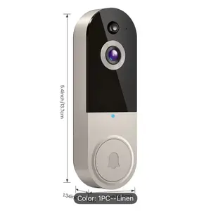 1080P Video Doorbell Camera with Intelligent Body Detection Real-Time View Two-Way Audio Infrared Night Vision Battery Powered Cloud Storage Monitoring