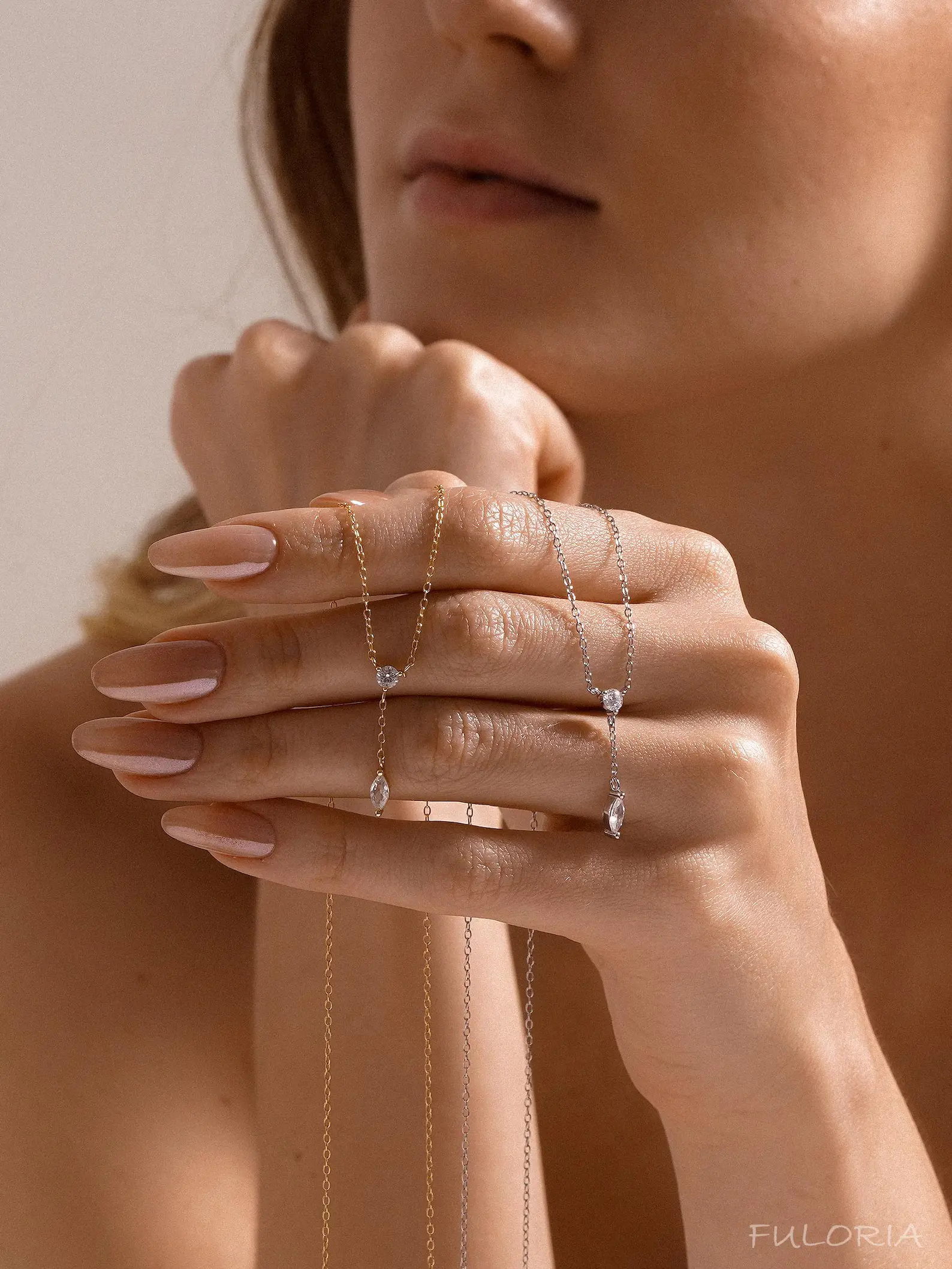 925 Silver Minimalist Diamond Necklace | Adjustable Chain | Trendy Fashion Accessory & Gift