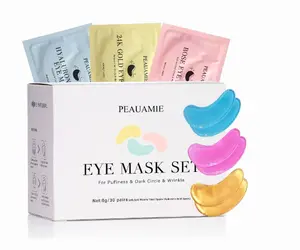 Under Eye Patches (30 Pairs) Gold Eye Mask and Hyaluronic Acid Eye Patches for puffy eyes,Rose Eye Masks for Dark Circles and Puffiness under eye skin care Smooth Wrinkles products