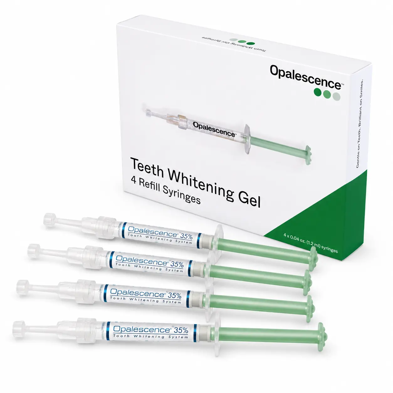 Opalescence 35% Gel Syringes Teeth Whitening - Refill Kit (2 Packs / 4 Syringes Total) Carbamide Peroxide. Made by Ultradent, Mint Flavor Oral Care