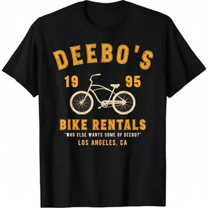 Deebo's Bike Rentals T-Shirt Cotton Fabric Deebo's Bike Rentals T-Shirt Cotton Fabric