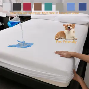 Waterproof Anti-Slip Full Mattress Cover, Mattress Protector Pad, Thickened Deep Pocket Protector, Breathable Long-Lasting Sleep, All-Season Home Bedding
