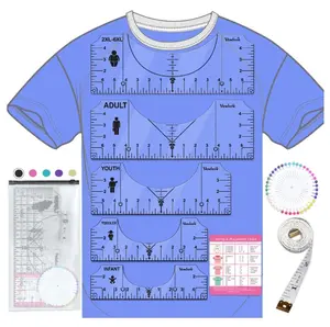 Tshirt Ruler Guide for Vinyl Alignment, T Shirt Rulers to Center Designs Pocket Logo, Tee Measurement Template, Craft Sewing Supplies Accessories Tools for Cricut Heat Press HTV Heat Transfer Vinyl