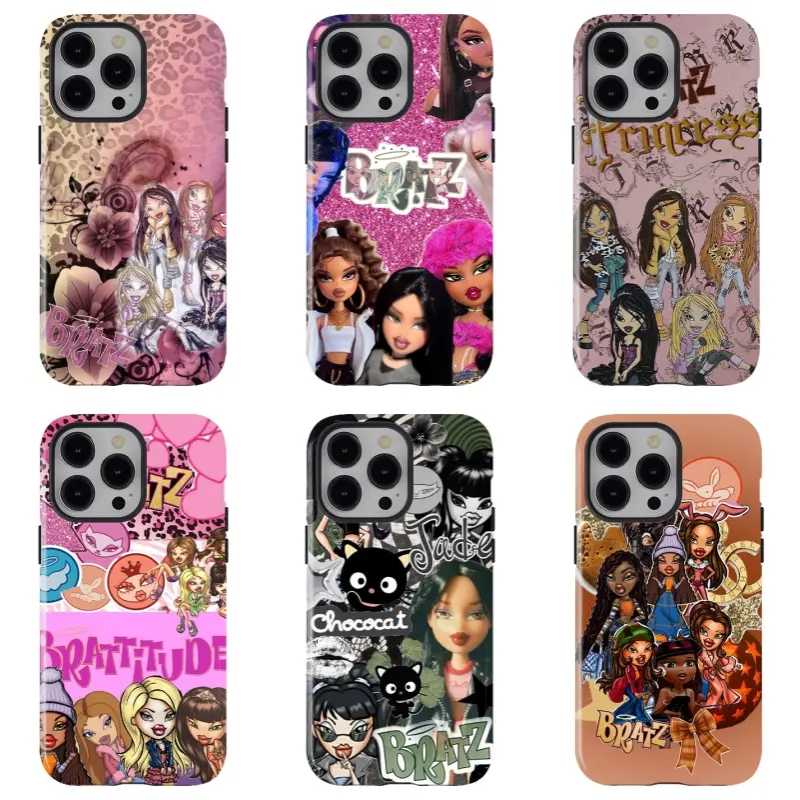 Bratz Retro Girl Phone Case, Y2K Millennium Style Shockproof Protective Cover, Trendy Fan Edition for iPhone 16/15/14/13/12/11/17 ProMax Plus for Samsung phones, suitable for both men and women,  Perfect Gift for  Gifts For Women Men..A gift for the fans,