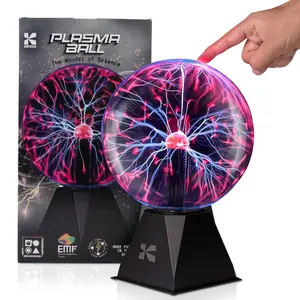 Plasma Ball Light 7 Inches Touch and Sound Activated Mood Setting Lamp for Parties, Gift for Kids and Adults novelty decorative