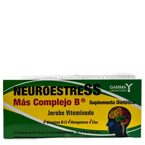 Neuro-Stress Complex B-Vitamin Mix Edible Liquid Healthcare Supplement Syrup, Dietary Supplement with Zinc, 315ml