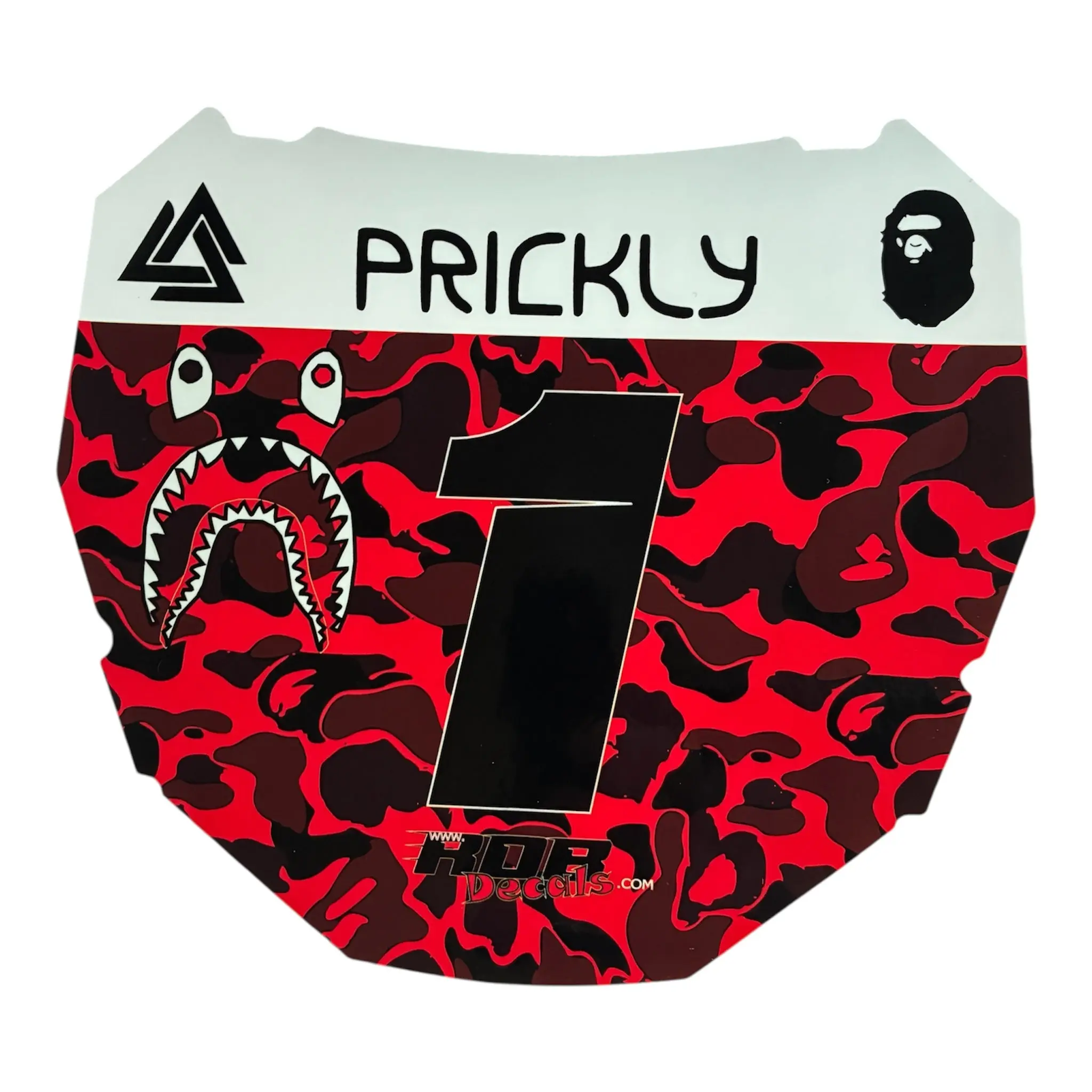ODI Plate Decal — Red Designer Camo