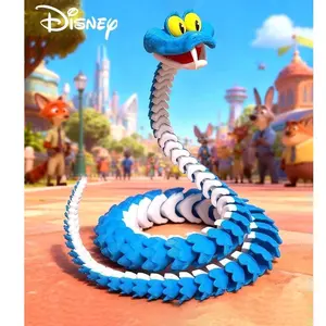 24 Inch 3D Printed Snake Toy, Flexible Animal Figurine, Articulating Animal Figurines, Collectible Figurine, Focus Training Snakes, Ideal Desktop Pet for Collectors, Easter Basket Essential