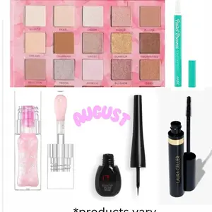 Teen Glam Box - Eyeshadow Palette, Mascara, Lip Gloss, Eyeliner & Cosmetic Bag Makeup Kit - Glossy with Moisturizer - Moisture Skincare Hydrate Smooth Moisturizing Hydrating Color present makeup kit