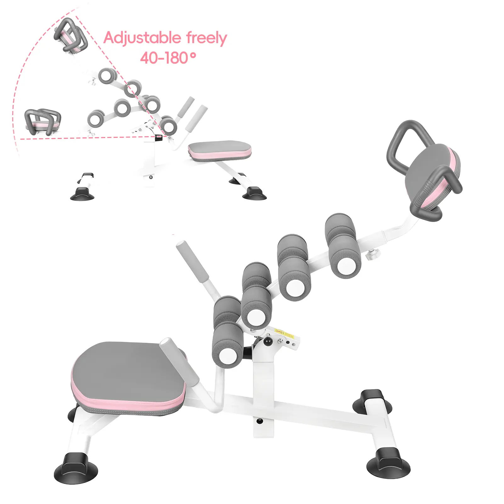 Mini Inversion Table for Back Pain Relief - Foldable Steel Strength Training Equipment with Adjustable Lumbar Stretch, Acupoint Massage, Ergonomic Design, 440 lbs Capacity for Home & Gym, Yoga Use, Faux Leather Accents, Stretching, Weight Limit, Angle Adj