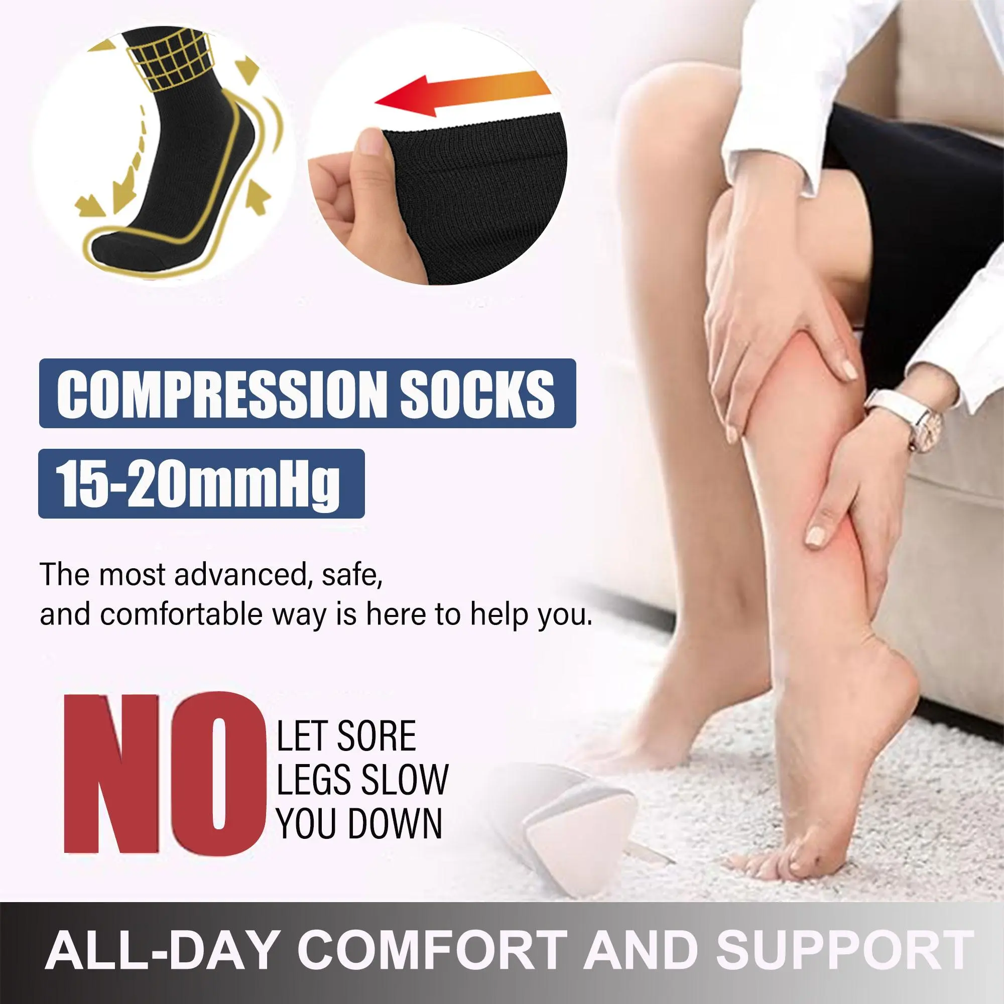 ISUNIE 8 Pairs Compression Socks for Men & Women, Breathable, Lightweight, Supportive & Stay-Up Fit for Running, Training, Workout, Travel & All-Day Comfort ISUNIE 8 Pairs Compression Socks for Men & Women, Breathable, Lightweight, Supportive & Stay-Up Fit for Running, Training, Workout, Travel & All-Day Comfort