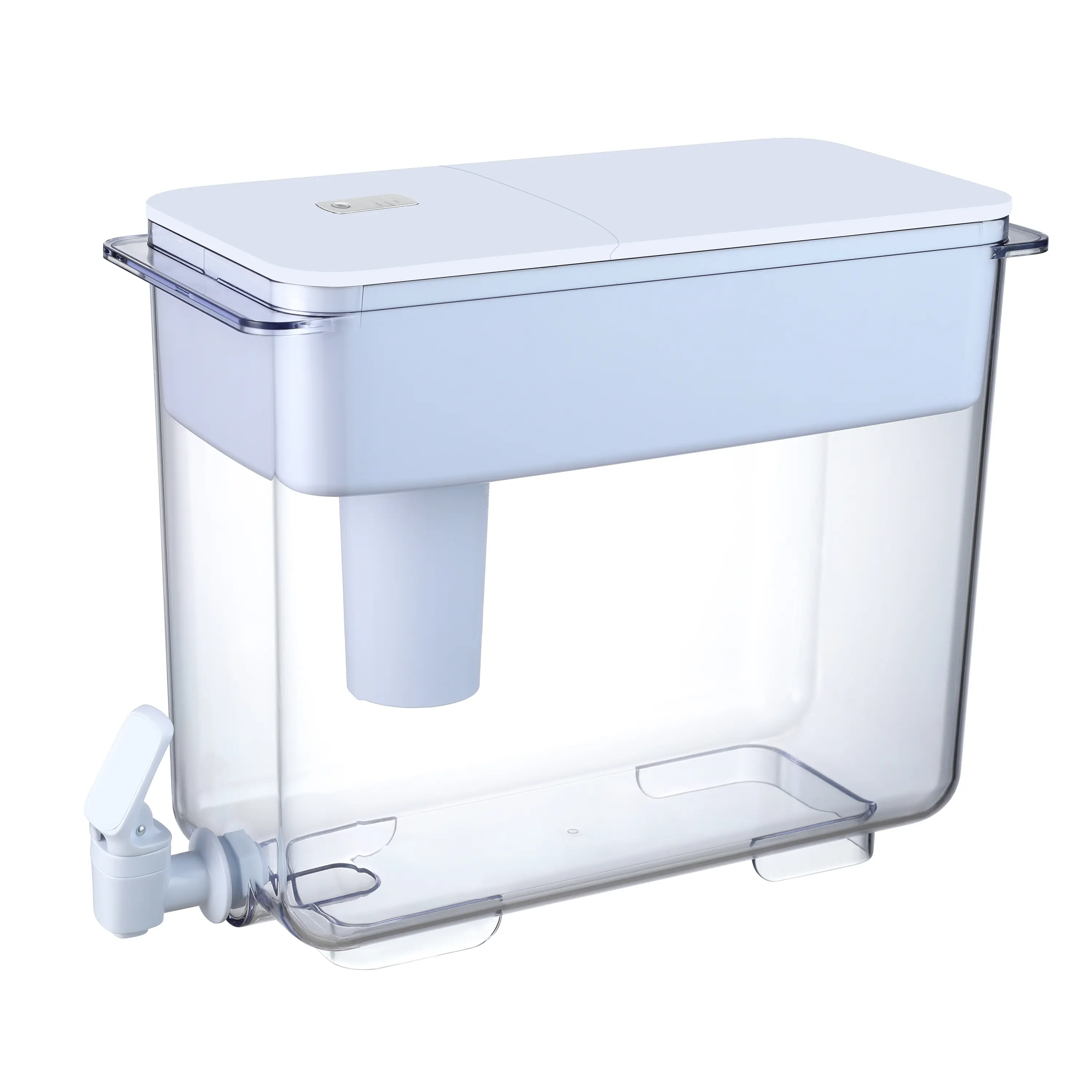 Great Value Water Filter Pitcher 30 Cup Series, White Color, BPA-Free, Brita Filter Compatible ,Certified to NSF/ANSI 53,30 Cup , Digital Timer Indicator,HS525,White