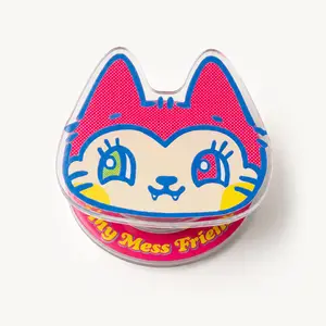 Cute Magnetic Phone Grip Stand for MagSafe Cases & Phones by Tiny Mess Friends, Kawaii Phone Accessory & Magnetic Phone Holder Stand Secure Hold Easy Install Hands-Free Accessory, Gift Box Packaging with Stickers and Small Accessories Included