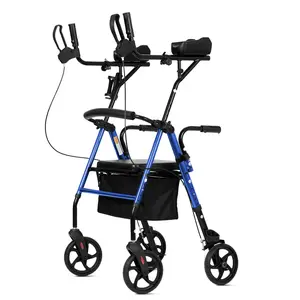 Elenker Stand-Up Rollator Walker – Lightweight, Foldable & Fully Adjustable with Padded Seat & Backrest for Seniors  MT-8151 Folding Newborn Stroller