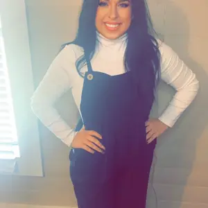 Black oversized overalls