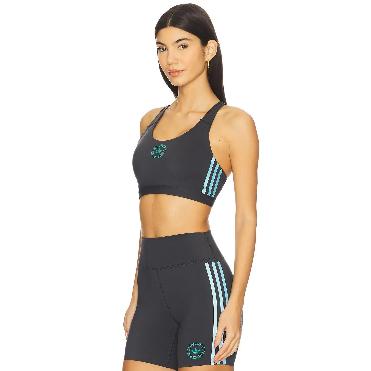 adidas Originals x Sporty & Rich Bralette in Carbon