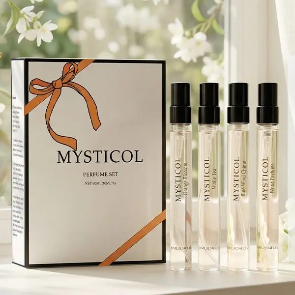 [New Arrival Sale] MYSTICOL 4‑Pcs Mini Perfume Set | Fresh Natural Fragrance Travel Size Perfume Gift Kit