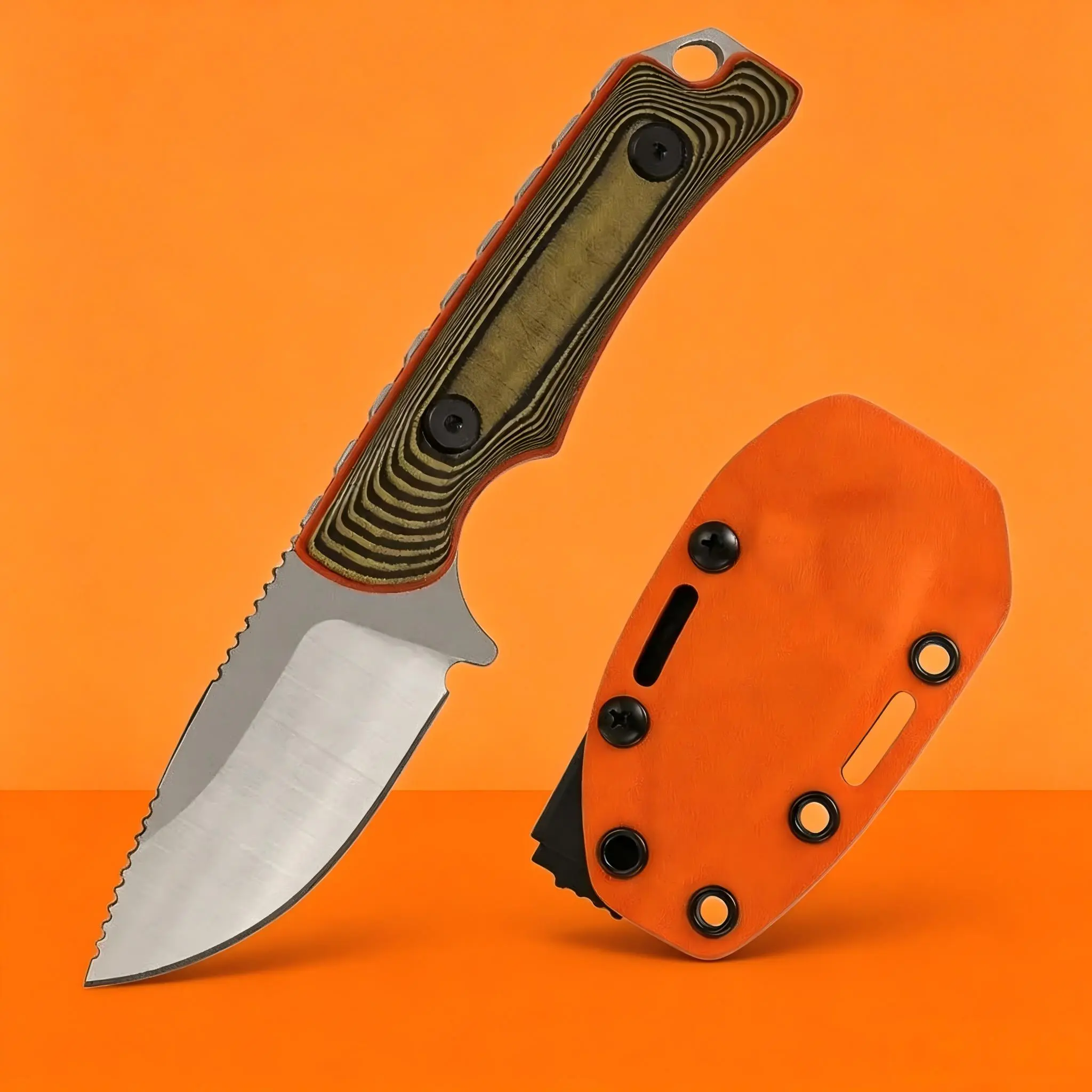 15017 / 15002 Lightweight EDC for Camping, Hiking & Everyday Carry D2 Battlewash Knife Set premium quality small knife