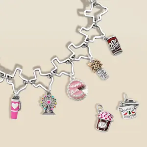 JA Jewelry Single Pendant with Multiple Elements Cute Fun Fashionable Exquisite DIY Bracelet or Necklace Ideal Gift for Family Loved Ones and Friends